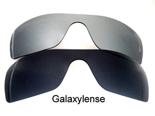 Galaxy lentes de repuesto para Oakley Batwolf negro y titanio Color Polorized 2 Pares - negro y titanio