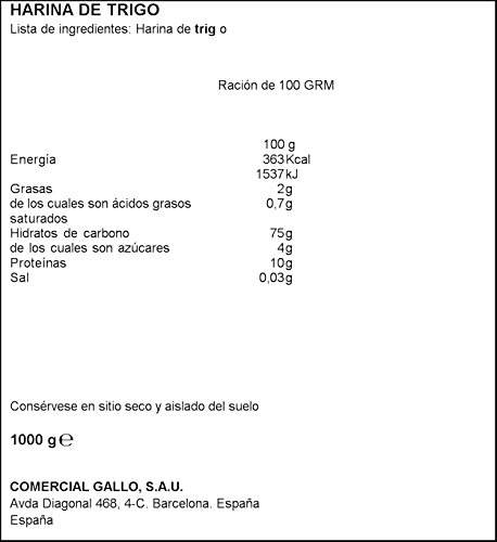 Gallo - Harina de trigo especial reposteria - 1 kg