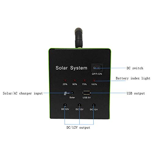 GAOword Sistema Pequeño De Generación De Energía De Iluminación Solar Doméstica Sistema De Iluminación Solar De Alta Potencia De 30 W con Pequeños Electrodomésticos