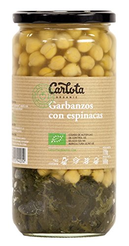 GARBANZOS CON ESPINACAS Ecológico Carlota organic 720gr