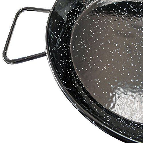 GARCIMA 5020635 Paellera Valenciana Esmaltada 9 personas/ 40 cm, Acero, Negro