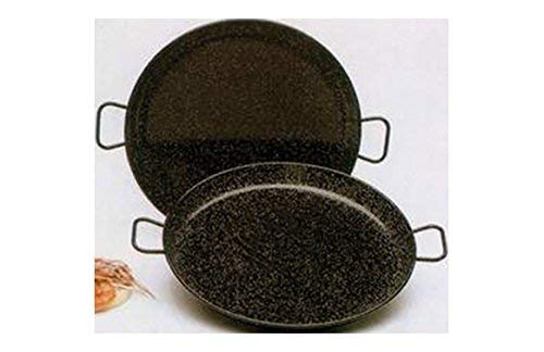 GARCIMA 5020635 Paellera Valenciana Esmaltada 9 personas/ 40 cm, Acero, Negro