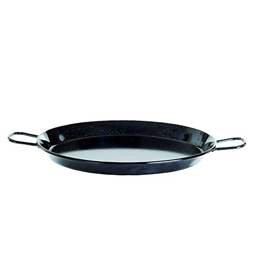 Garcima 5020640 Paellera Valenciana Esmaltada 10 Personas/ 42 cm, Acero, Negro