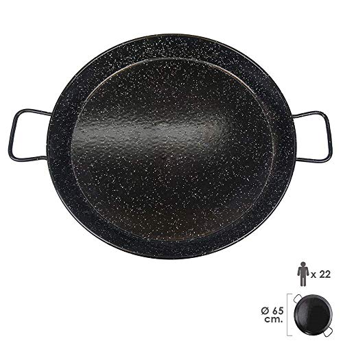 Garcima 5020665 - Paellera valenciana esmaltada, 22 personas, 65 cm