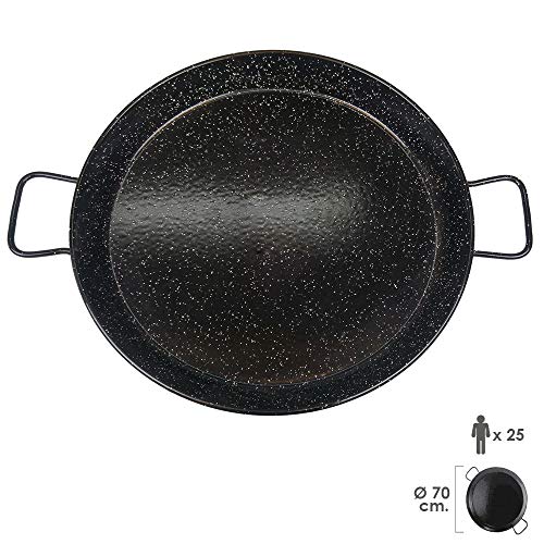 GARCIMA 5020670 Paellera Valenciana Esmaltada 25 personas/ 70 cm, Acero