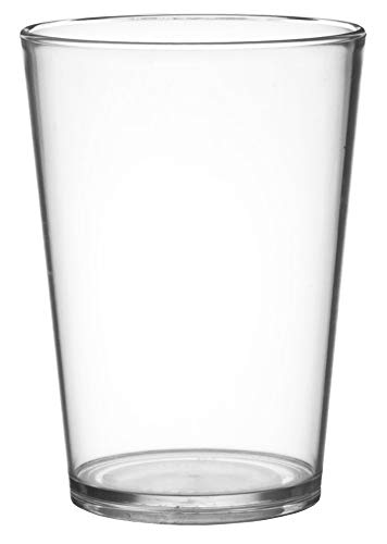 Garnet Akua - Juego de 6 vasos transparentes reutilizables – Apto para lavavajillas – 25 burdeos / 20 cl a servicio – Fabricado en Italia – Plástico