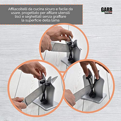 Garr Solution Nuevo 2020 Afilador De Cuchillos De Cocina Best Knife Sharpener Afilador De Cuchillo Con Juego De Repuestos Gratis Piedra In Tungsteno Afilador Arcos Cuchillos afilar cuchillo