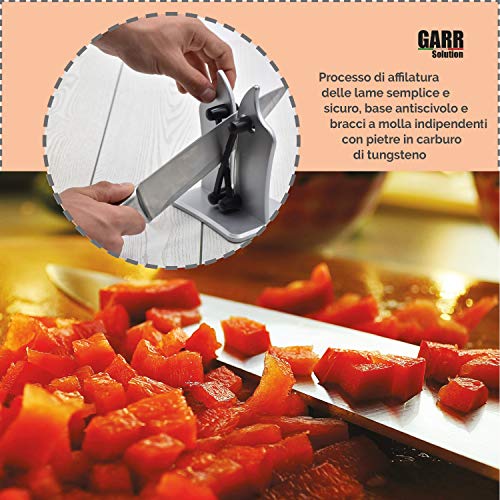 Garr Solution Nuevo 2020 Afilador De Cuchillos De Cocina Best Knife Sharpener Afilador De Cuchillo Con Juego De Repuestos Gratis Piedra In Tungsteno Afilador Arcos Cuchillos afilar cuchillo