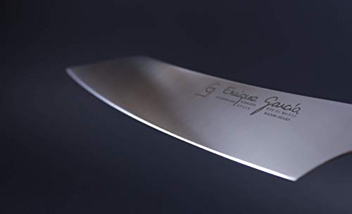 GC Enrique García Cuchillo Cocinero Japonés Kiritsuke de 20 cm con Mango de Micarta Negra Acero X50CrMoV15