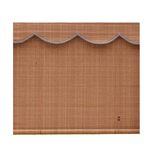 GDMING-Persiana De Bambú Retro Decoración con Valencia Filtrado De Luz A Prueba De Humedad Ventana Cerca Cortinas Enrollables para Sala Dormitorio Estudiar 44 Tamaños (Color : A, Size : 120x220CM)