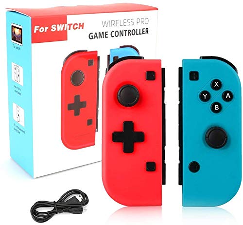 GEEMEE Mando para Nintendo Switch, Bluetooth Wireless Controller Gamepad Joystick Controlador De Reemplazo Izquierdo Y Derecho para Joy con