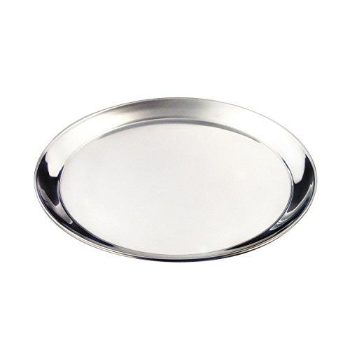 Genware NEV-52239 Bandeja, acero inoxidable, redonda, 30 cm