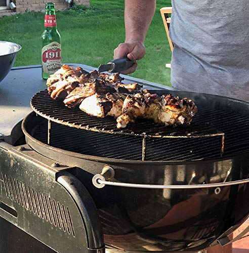 GFTIME BBQ Rejilla Parrilla Piezas de Repuesto Barbacoa Gas Niquelado Asado Accesorios para Weber 8835, se Ajustan a Las Parrillas de carbón Parrilla Barbacoa de 57 cm (8836 Parrilla de Cocina)