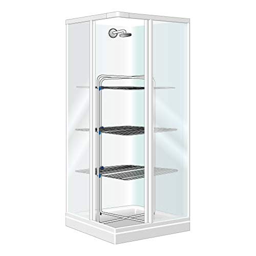 Gimi Modular 4 Tendedero de Torre Modulable, Metal, Blanco, 71x5x168.5 cm, interior