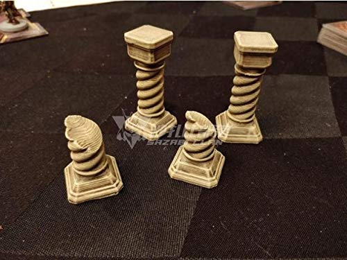 GLOOMHAVEN TRPG Miniatura Coincide con Todos los Juegos de Tablero comunes Herramientas de Escena de fichas 3D Pilares de Piedra   Modelos de barriles de Madera Figuras Figura, Pilar de Piedra A