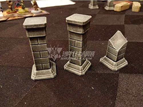 GLOOMHAVEN TRPG Miniatura Coincide con Todos los Juegos de Tablero comunes Herramientas de Escena de fichas 3D Pilares de Piedra   Modelos de barriles de Madera Figuras Figura, Pilar de Piedra A