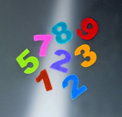 Glorex Números para decoración, Fieltro, multicolor, 17 x 11,5 x 1 cm, 150 Unidades