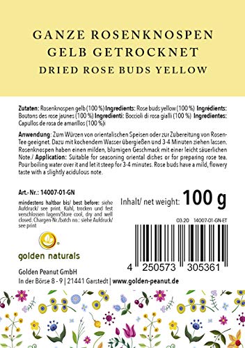 Golden Peanut - Flores comestibles (100 g), color amarillo