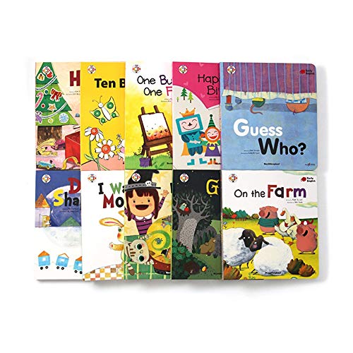 GonFan Los Libros para niños 1-6 años de Edad de los niños bebé no Puede Romper Color Digital Ilustración gráfica de la Estrella Inglés Libro de imágenes (Color : Multi-Colored, Size : 18x20cm)