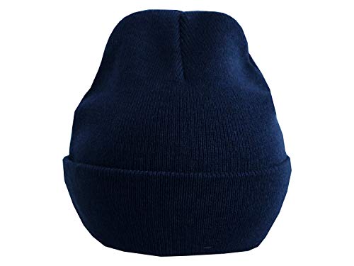 Gorro de punto con escudo F.C. Barcelona. Producto oficial. Ideal como regalo, hombre, azul, One Size (adult / youth)