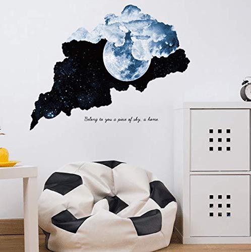 Gosunfly Nuevo 3D Estereoscópico Luna Lacrimógeno Wall Sticker Comercio Exterior Impermeable De Pvc Para La Decoración Del Hogar Papel Mural 50CM*70CM.