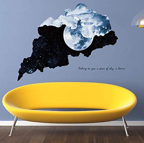 Gosunfly Nuevo 3D Estereoscópico Luna Lacrimógeno Wall Sticker Comercio Exterior Impermeable De Pvc Para La Decoración Del Hogar Papel Mural 50CM*70CM.