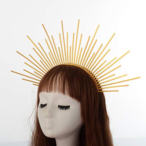 GRACEART Diadema Halo Crown Sunburst Mujeres Partido Accesorio para el pelo Banda Tiara (Style-C)