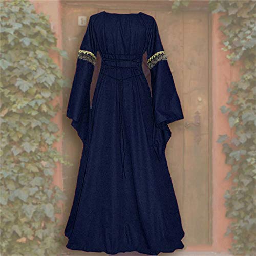 Gran Tamaño-Victoriano Vestido Vintage Mujer Medievales Disfraz Renacentista Cosplay Princesa Falda Encaje Largo Dress para Halloween Navidad Desfile Fiesta