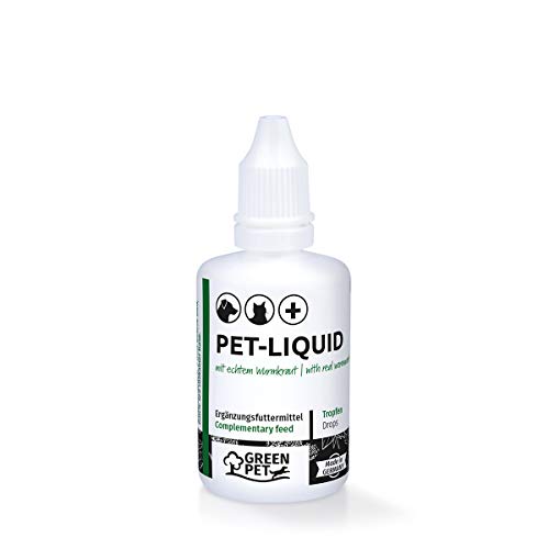 GreenPet Pet Liquid Desparasitación Anti Gusanos. Apto para perros, gatos y aves.