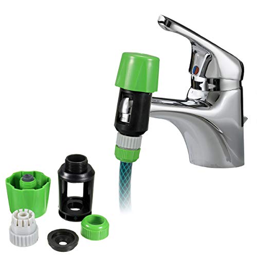 Grifo de Agua Universal para Adaptador de Conector de Manguera de Jardín Conectores de Montaje Rápido Mezclador Adaptador de Grifo de Baño de Cocina Interior Al Aire Libre