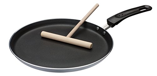 GSW 456722 – Sartén de inducción para Crepes Gris/Negro Aluminio – Sartén de inducción para Crepes 26 cm – Incluye repartidor de Masa, Aluminio, 43,7 X 26,2 x 2,0 cm, 2 Unidades