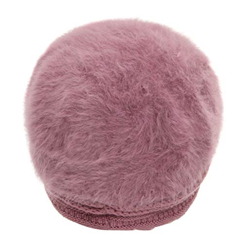 Gu3Je Hermosa Sombrero de otoño e Invierno de Punto Viejo Sombrero Caliente Engrosamiento de la Abuela Cap Medio anciana Madre en el Sombrero de la Ley para Mujeres (Color : Pink, Size : 56-58cm)