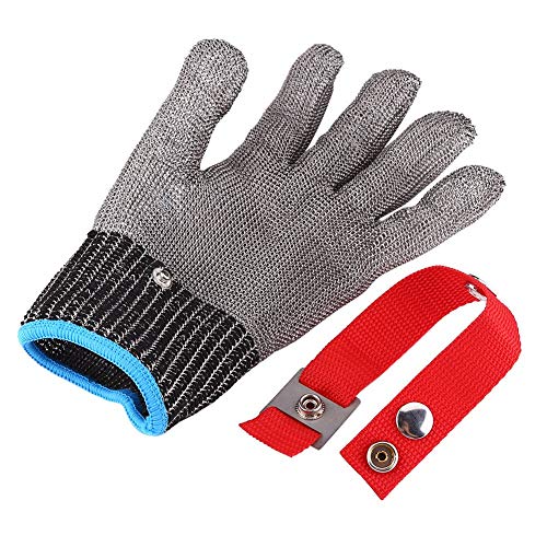 Guantes Trabajo Malla Acero Inoxidable Proteger Cortes Usada Como Herramienta Jardinería y Carnicería Corte Prueba Puñalada Resistente