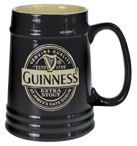 Guinness GNS2648 - Jarra de cerveza de cerámica, color negro