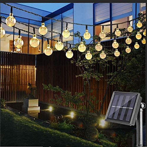 Guirnaldas de Luces Solar 7M 50 LED Cadena de Luces Solar 8 modos Farolillos Guirnalda Luces Luces de Cadena solar Guirnalda Bombillas solar Solar Luces exterior IP65 Impermeable