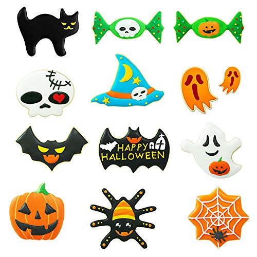 GWHOLE 13 piezas Galletas Moldes Halloween Cortadores Halloween de Galletas de Acero Inoxidable para Chuches Galletas Cookies Fondant Pasteria Halloween