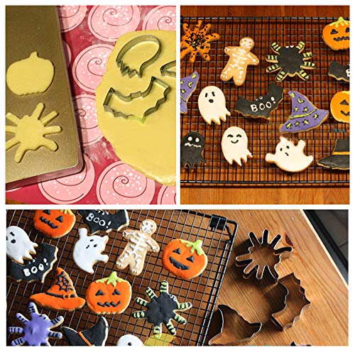 GWHOLE 13 piezas Galletas Moldes Halloween Cortadores Halloween de Galletas de Acero Inoxidable para Chuches Galletas Cookies Fondant Pasteria Halloween