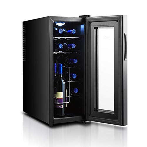 GXFC 12 Botella Vinoteca - Funcionamiento silencioso Nevera termoeléctrico de Vino Refrigerador Independiente pequeño Enfriador de Vino - Pantalla de Temperatura Digital del Panel táctil