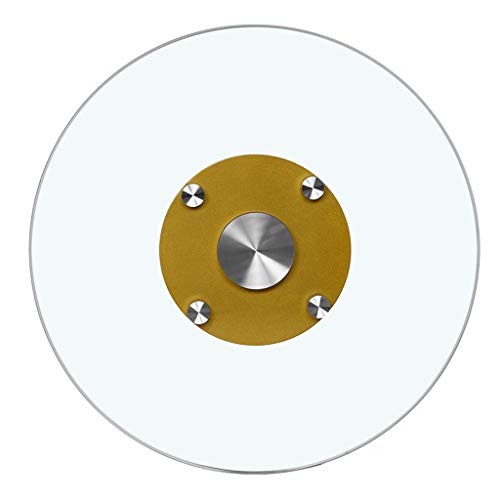 GXFC Lazy Susan Bandeja Giratoria Mesa Redonda de Comedor de Vidrio Templado, Cojinete Giratorio, Plato para Servir, Mudo, Suave