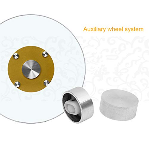 GXFC Lazy Susan Bandeja Giratoria Mesa Redonda de Comedor de Vidrio Templado, Cojinete Giratorio, Plato para Servir, Mudo, Suave