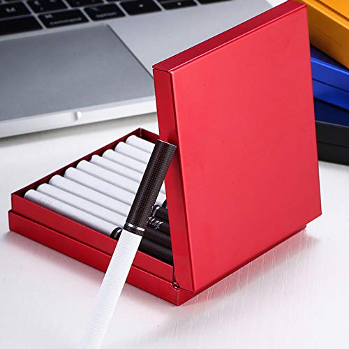 HAIHF 2 piezas máquina de laminación de cigarrillos, caja de balanceo de cigarrillos, caja de metal portátil de aluminio para tabaco, rodillo de fumar y caja de almacenamiento (multicolor opcional)