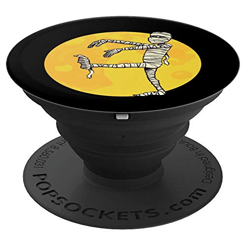 Halloween Momia Luna Llena Spooky PopSockets Agarre y Soporte para Teléfonos y Tabletas