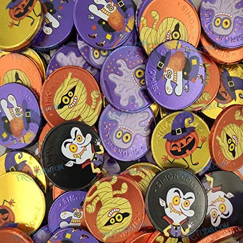 Halloween - Monedas de chocolate con leche 36 mm Bote 110 unid.