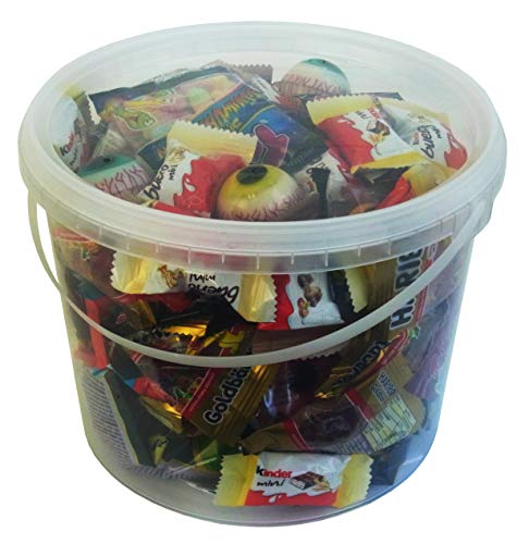 Halloween Party Bucket con Halloween Dulces y Chocolate, 1kg