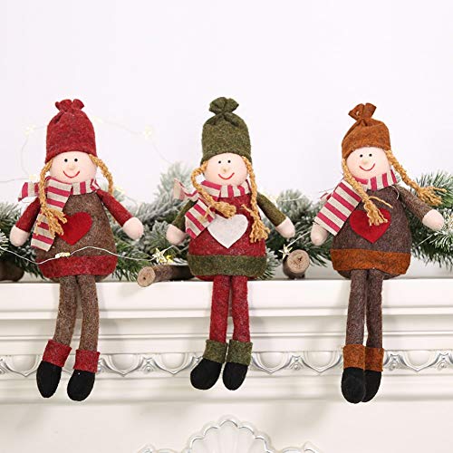 Handfly Muñeca pequeña no Tejida Colgante navideño Figuritas de Mesa Adornos navideños Regalo navideño