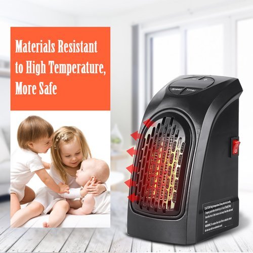 Handy Heater - Gesundhome 350W Mini Portátil Estufa Eléctrico Calefactor Cerámicos Calefacción de Pared Termoventilador con Digital Termostato Ajustable para Oficina/Casa/Garaje/Camper