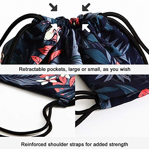 Hangdachang mochila con cordón de helado de impresión 3D bolsa de cadena bolsa de cinch bolsas de regalo para mujeres hombres gimnasio compras deporte Yoga