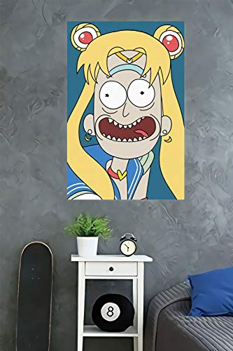 Hangquq Rick and Morty, The're Robots pintura abstracta para baño, dormitorio, sala de estar, decoración del hogar, 61 x 91 cm