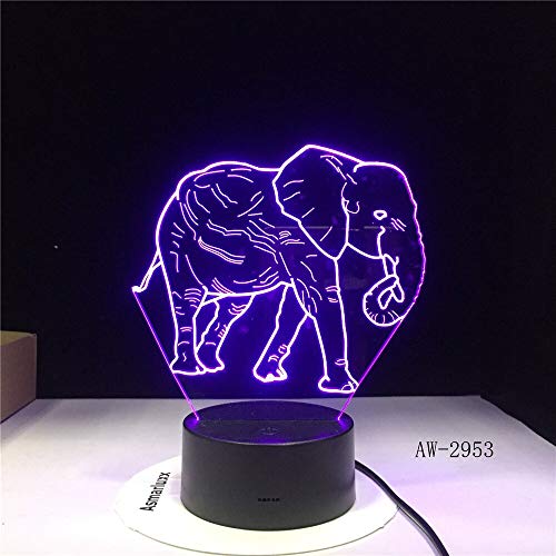 Happy Elephant Color Lights Vision Night Lights para niños Touch Table Baby Sleep Night Lights