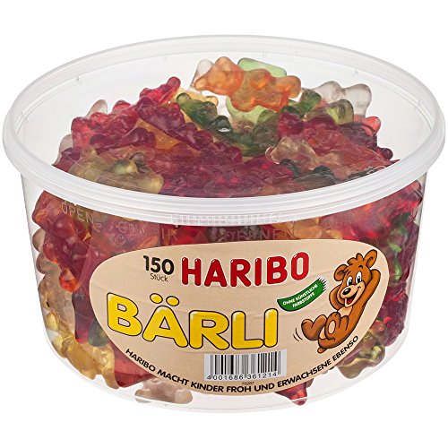 Haribo Bärli, Gominolas de Fruta, 150 Unidades, Tarro de 1050 g